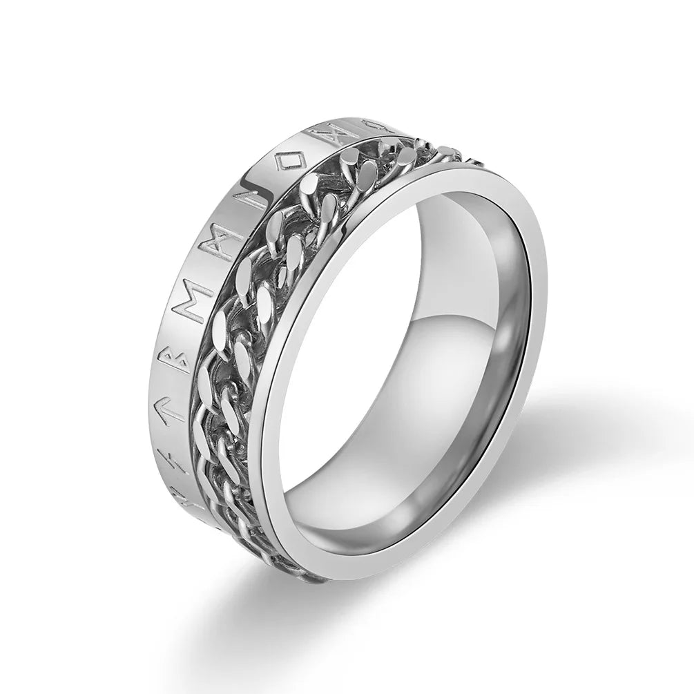 ROMAN NUMERAL SPINNER RING