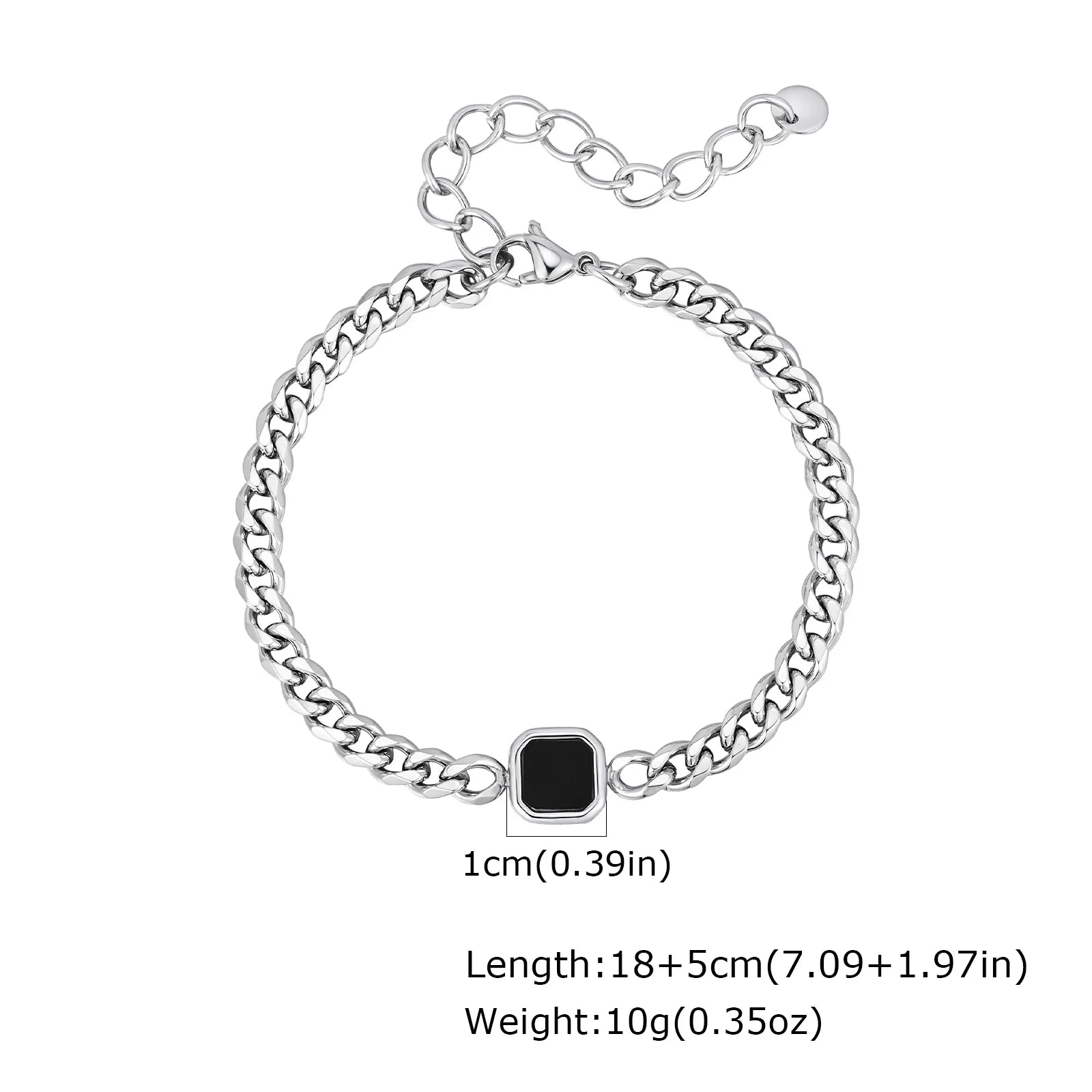 STONE CUBAN BRACELET