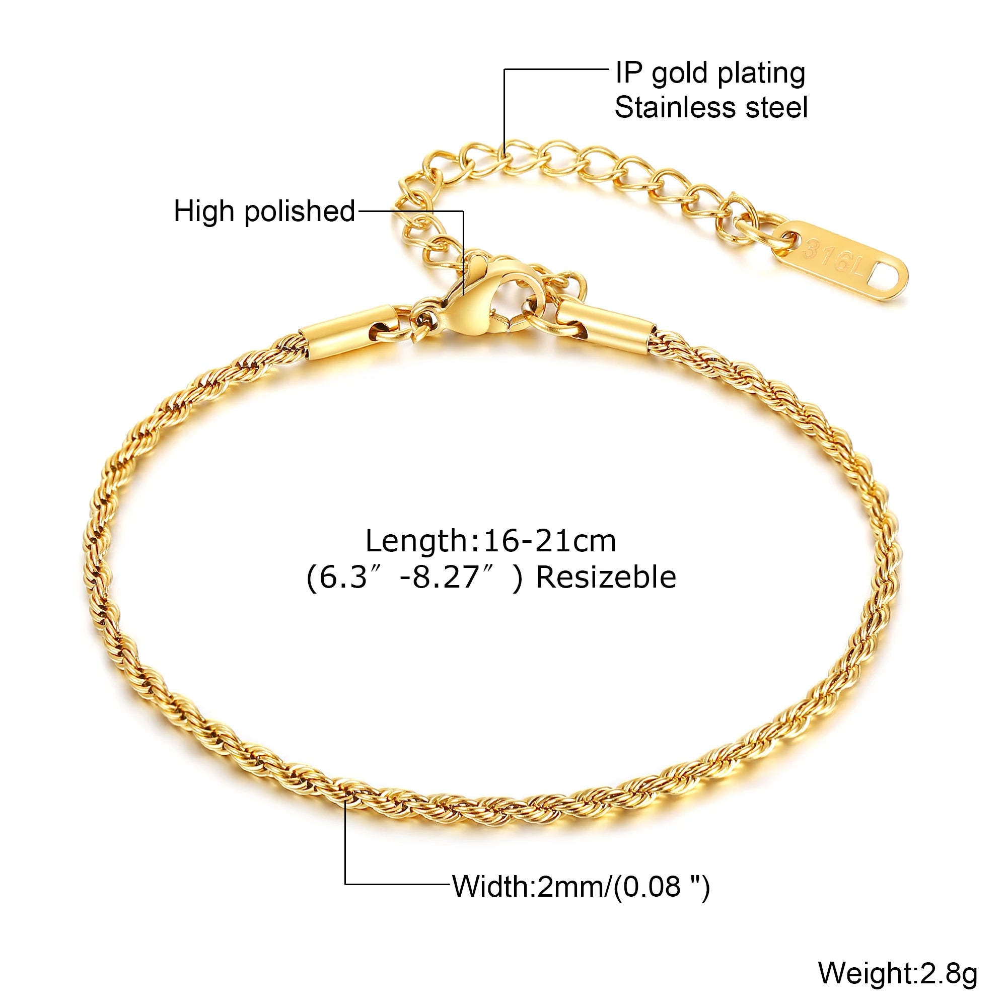 TWIST ROPE BRACELET