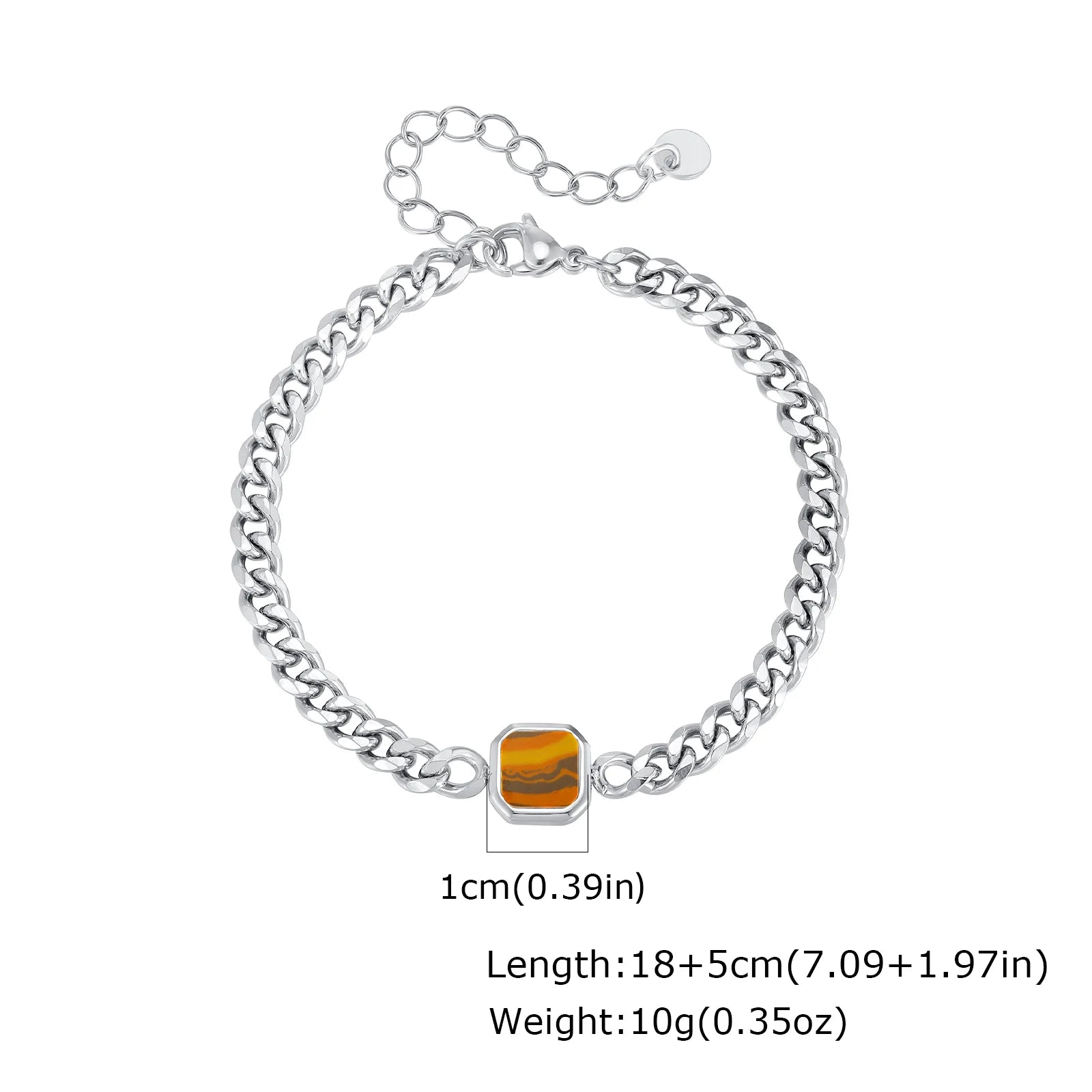 STONE CUBAN BRACELET