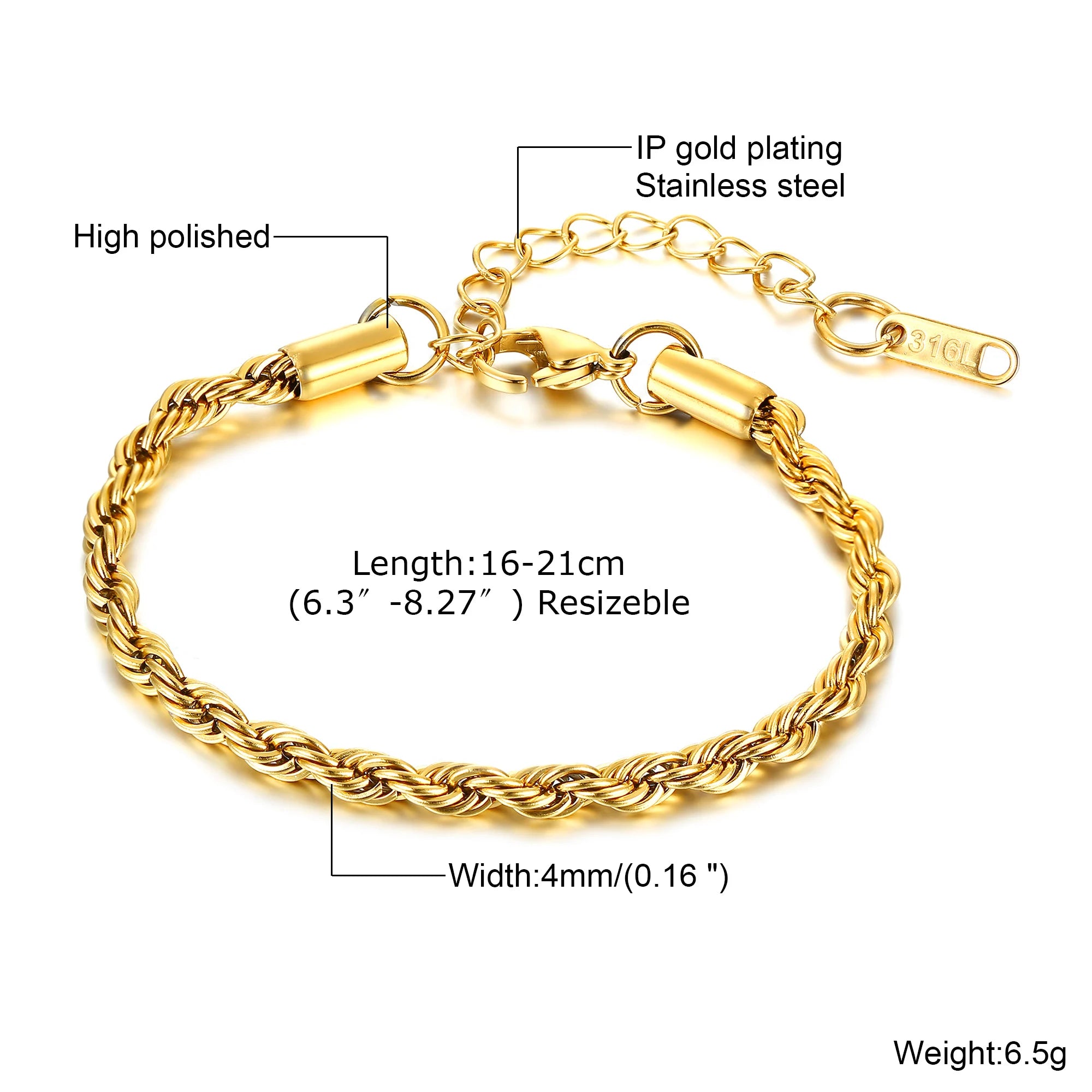 TWIST ROPE BRACELET
