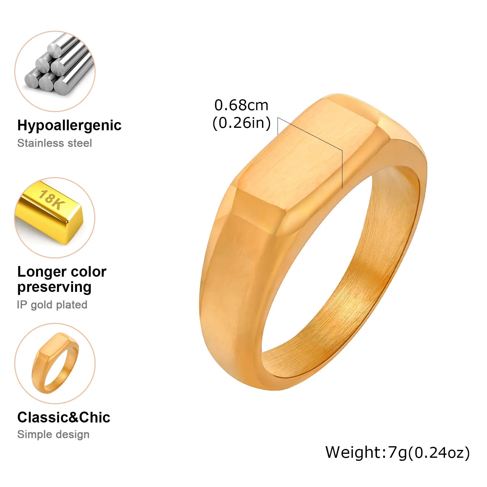 MINIMAL SIGNET RING