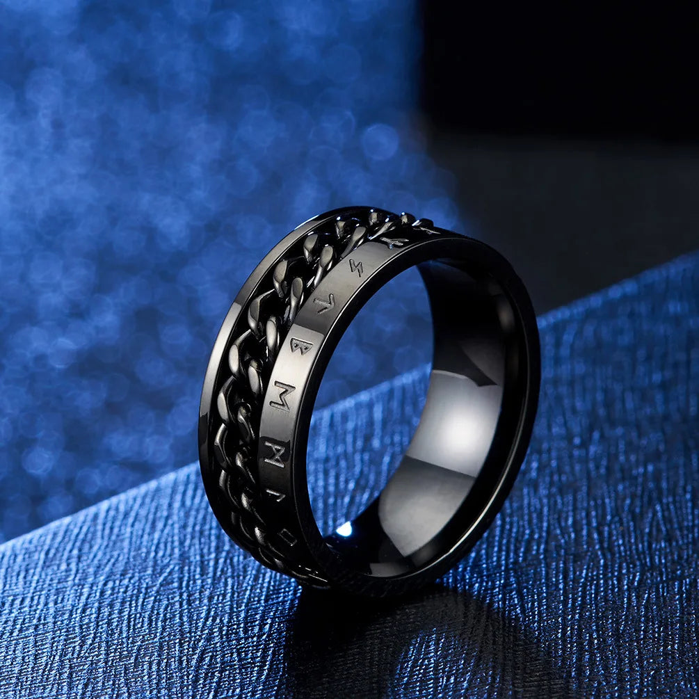 ROMAN NUMERAL SPINNER RING