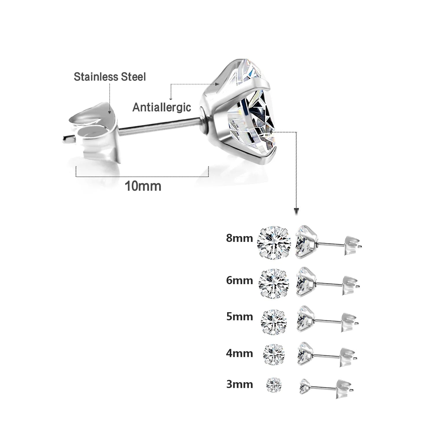 CRYSTAL STUD EARRINGS