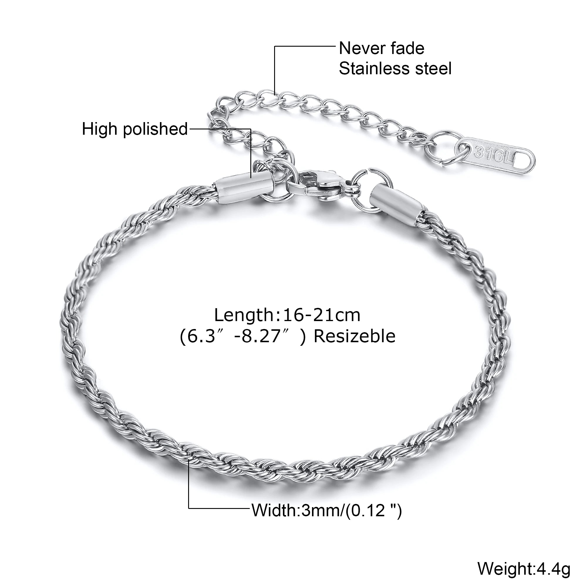 TWIST ROPE BRACELET