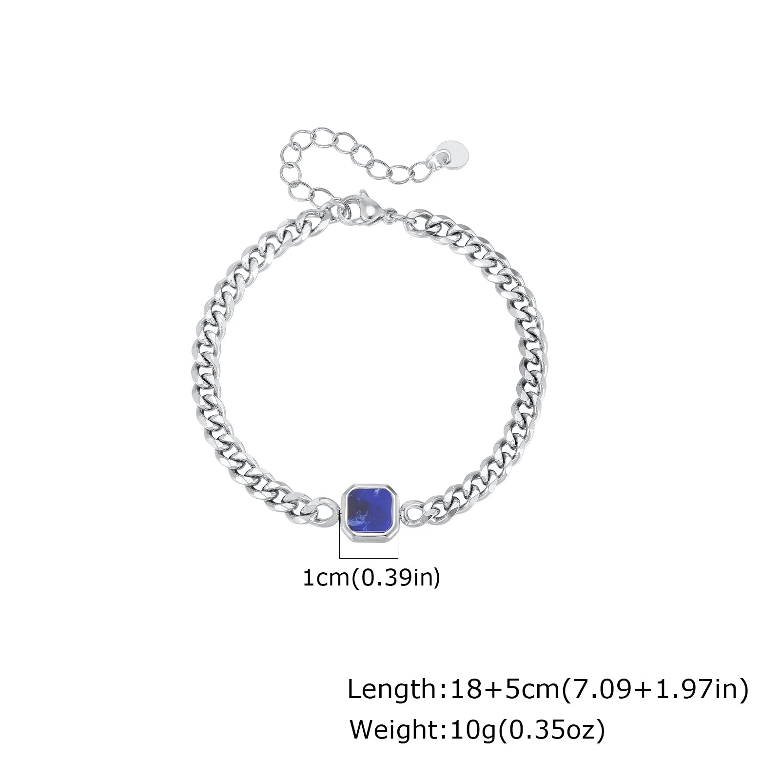STONE CUBAN BRACELET
