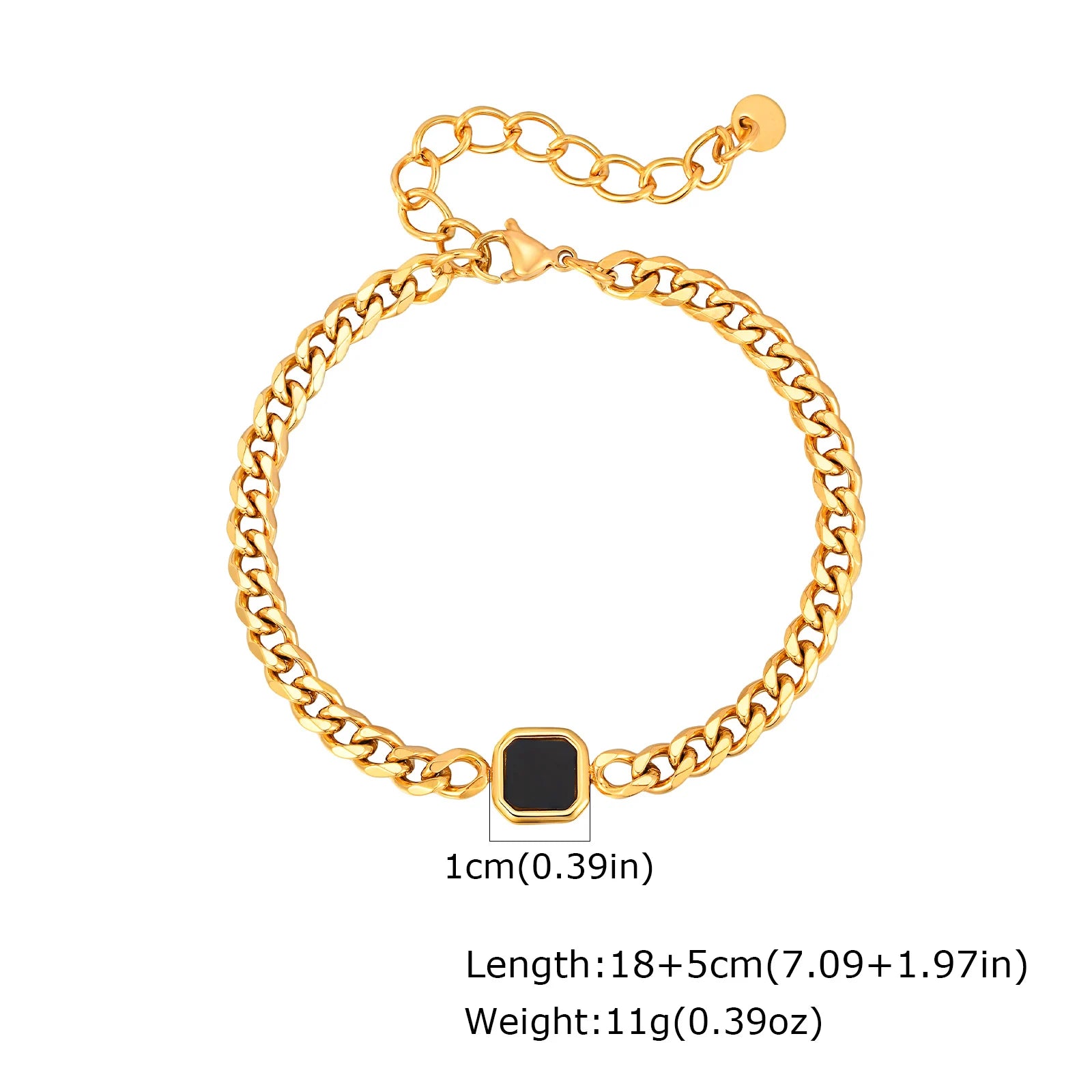 STONE CUBAN BRACELET