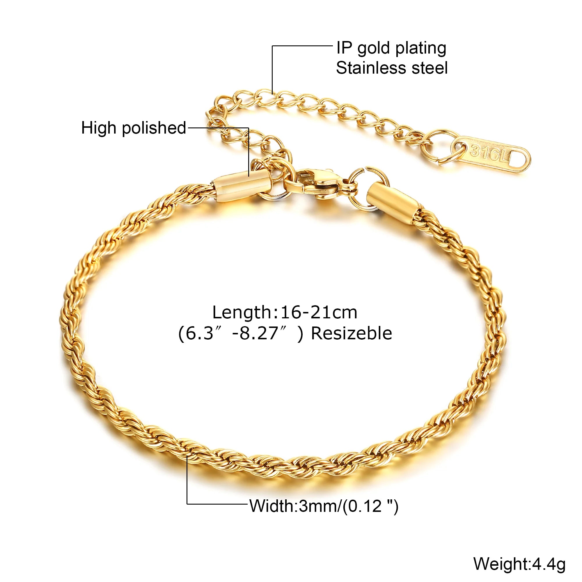 TWIST ROPE BRACELET
