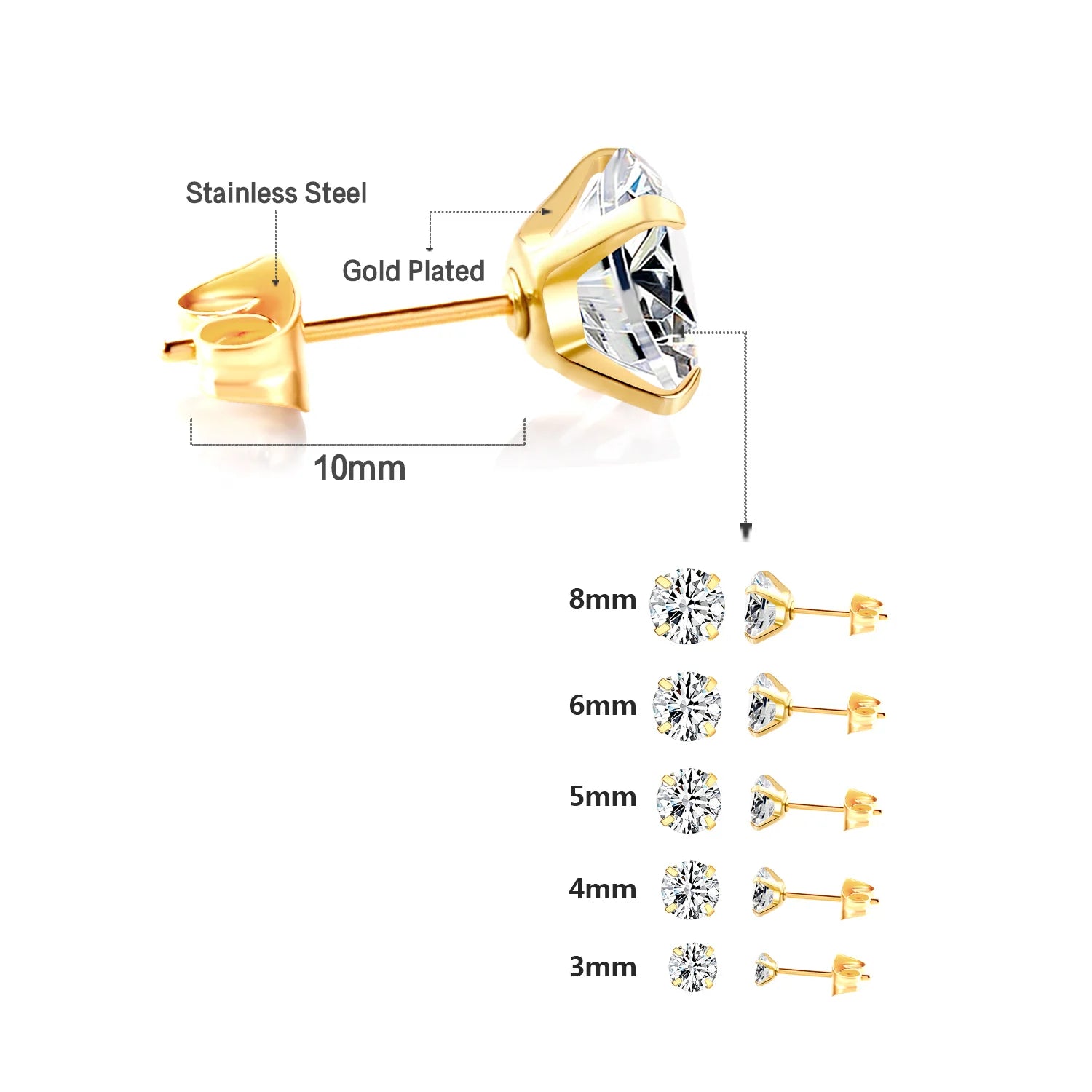 CRYSTAL STUD EARRINGS