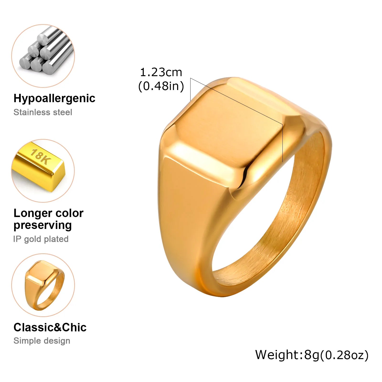 MINIMAL SIGNET RING