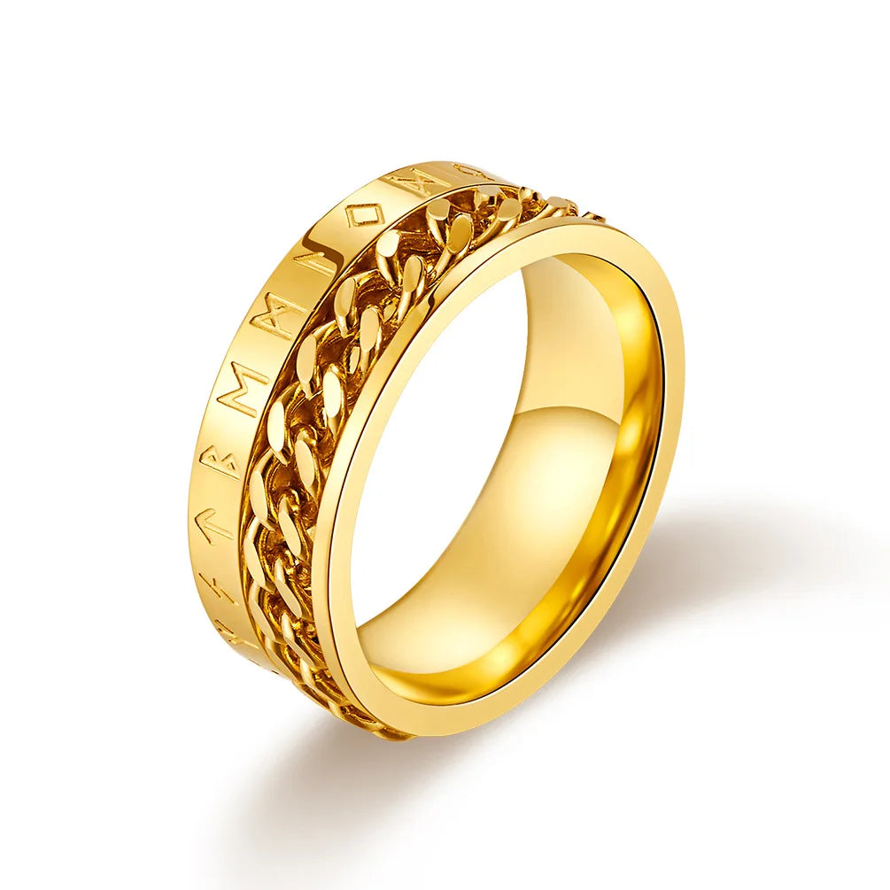 ROMAN NUMERAL SPINNER RING